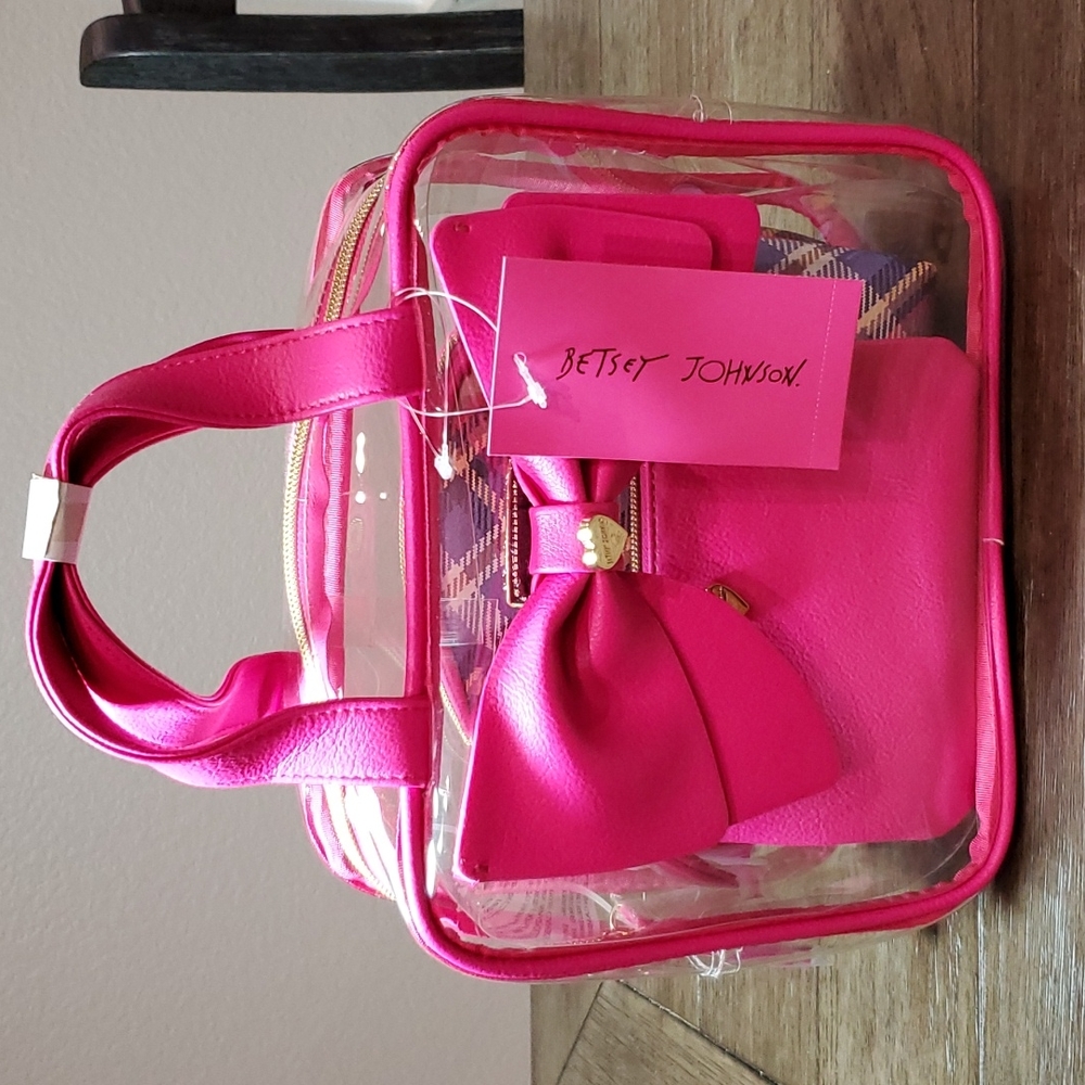 Betsey Johnson 3 Piece Cosmetic Bags Set